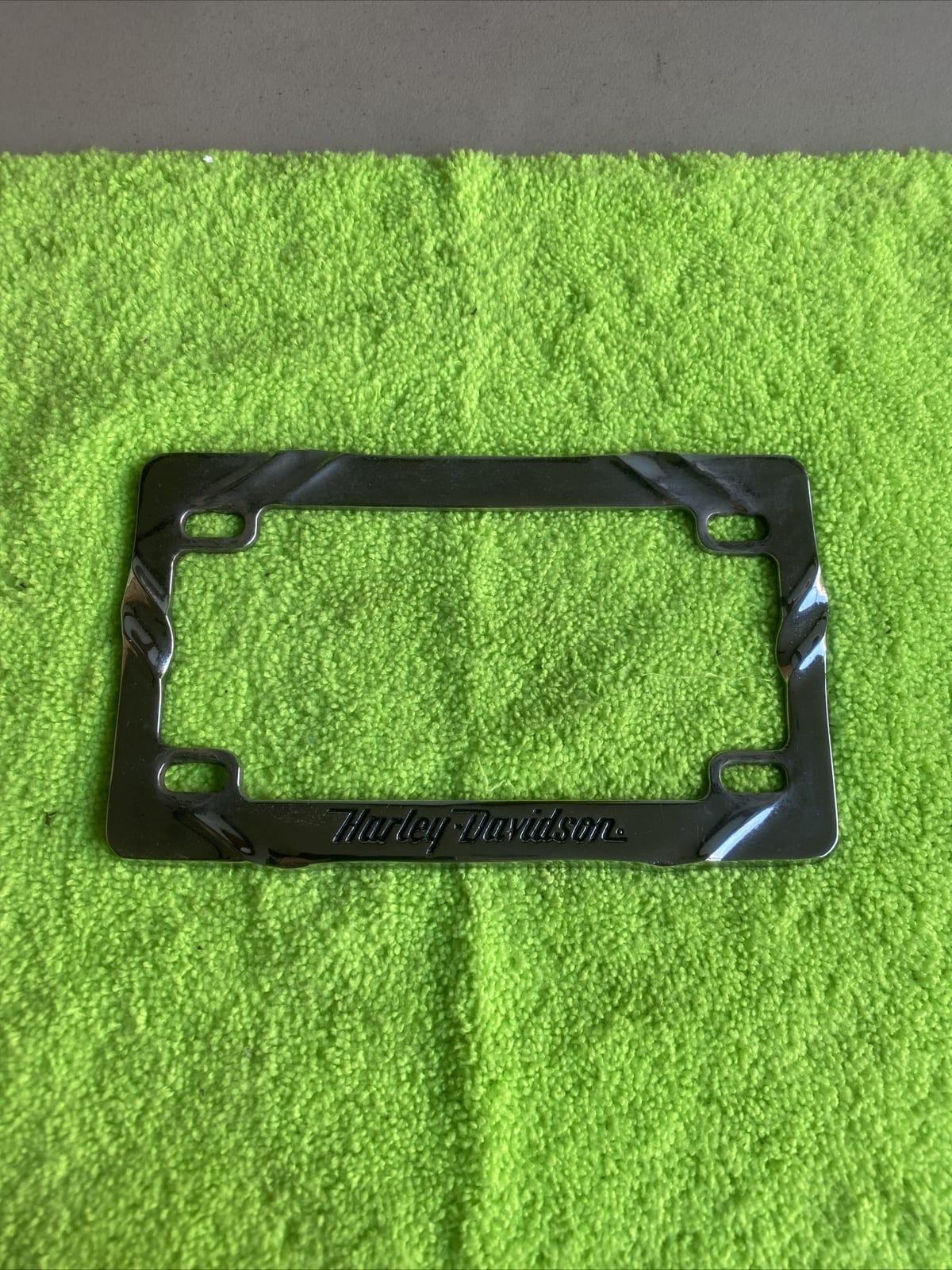 Harley Chrome license Plate Frame Shovelhead Shovel Head