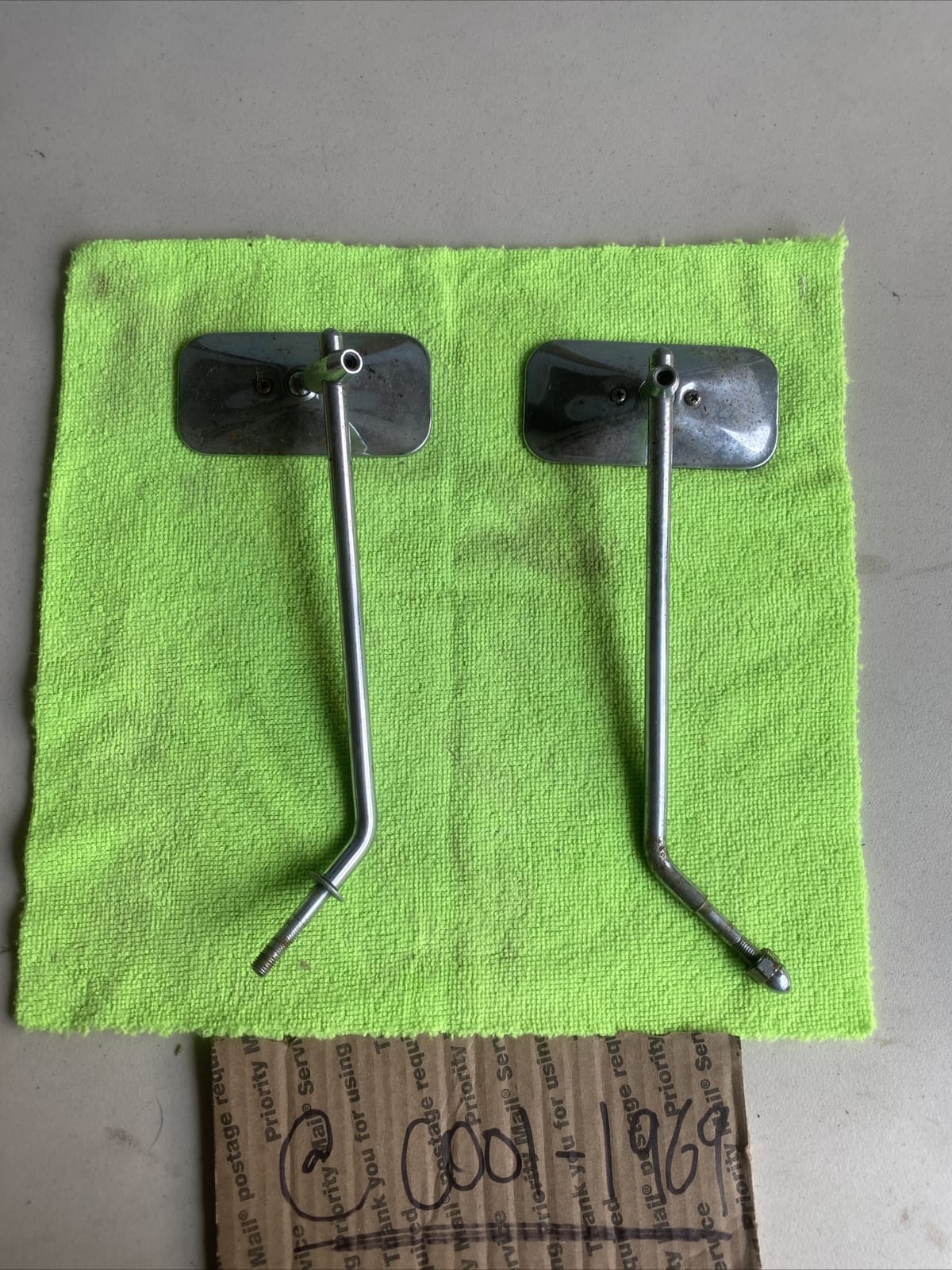 Harley Davidson Motorcycle Left & Ride Side Rectangle Flat Shovel Head Mirrors