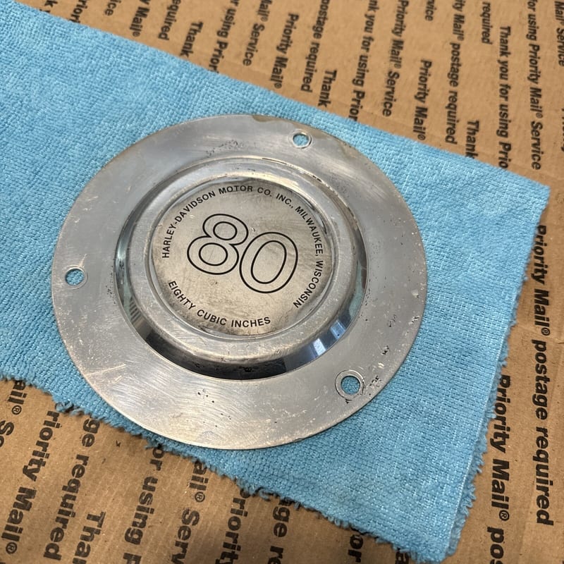 HARLEY-DAVIDSON FL FLH FX SHOVELHEAD ENGINE PRIMARY DERBY COVER 80 CUBIC INCHES