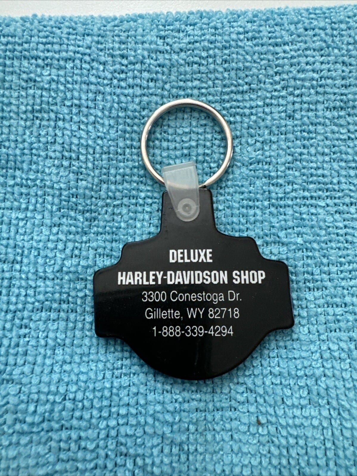 Harley Davidson Motorcycles “DELUXE” WYOMING Key Chain Keychain Gillette, WY