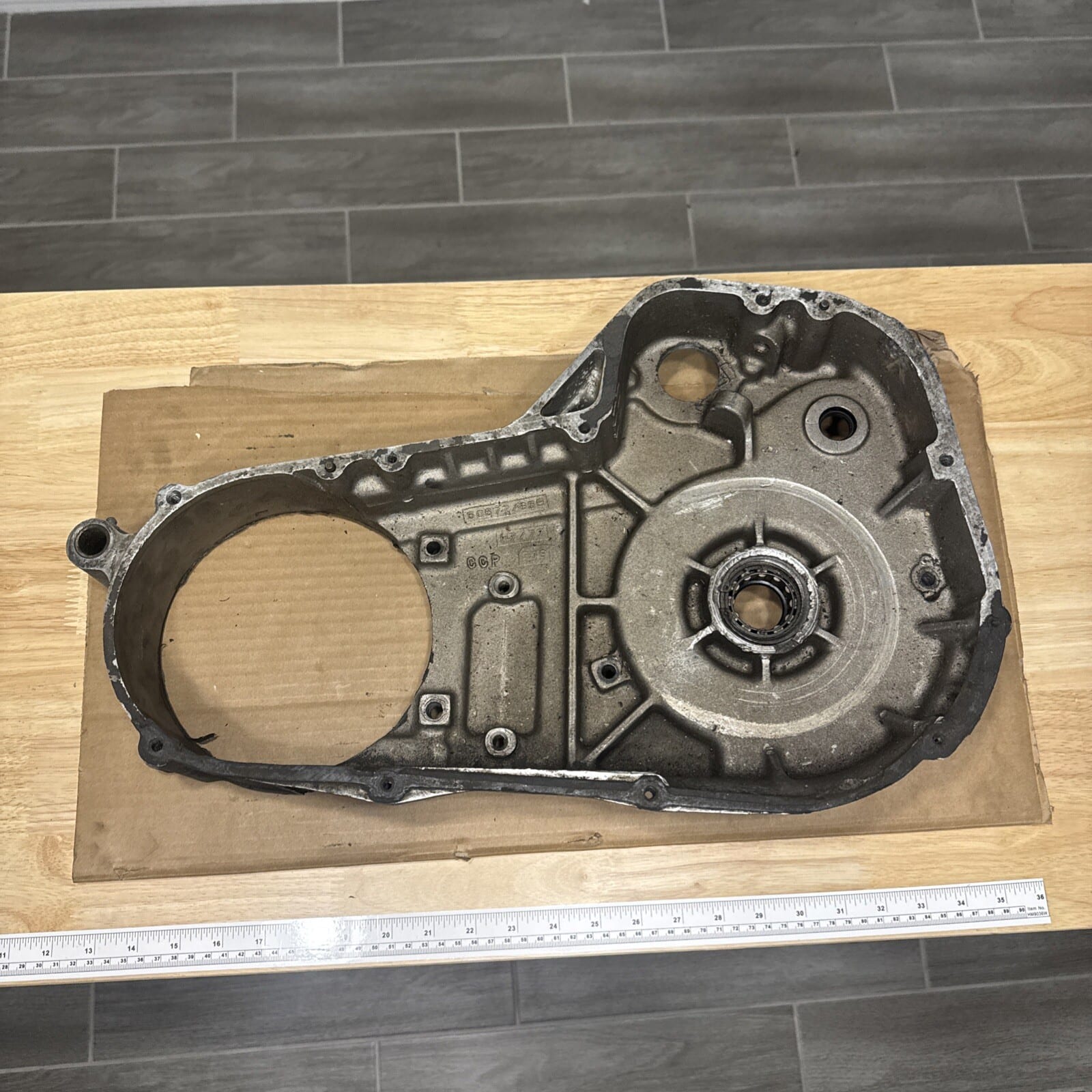 Harley OEM FLT 60677-85 stock inner primary chain housing Needs Repair