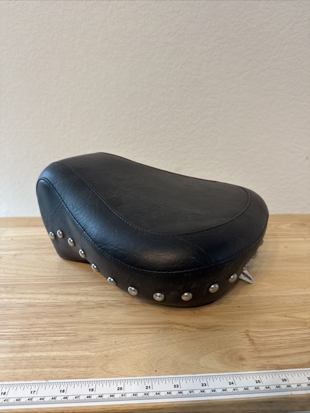1958-1984 Mustang Passenger Seat Leather Panhead Shovelhead FX FL Pillion