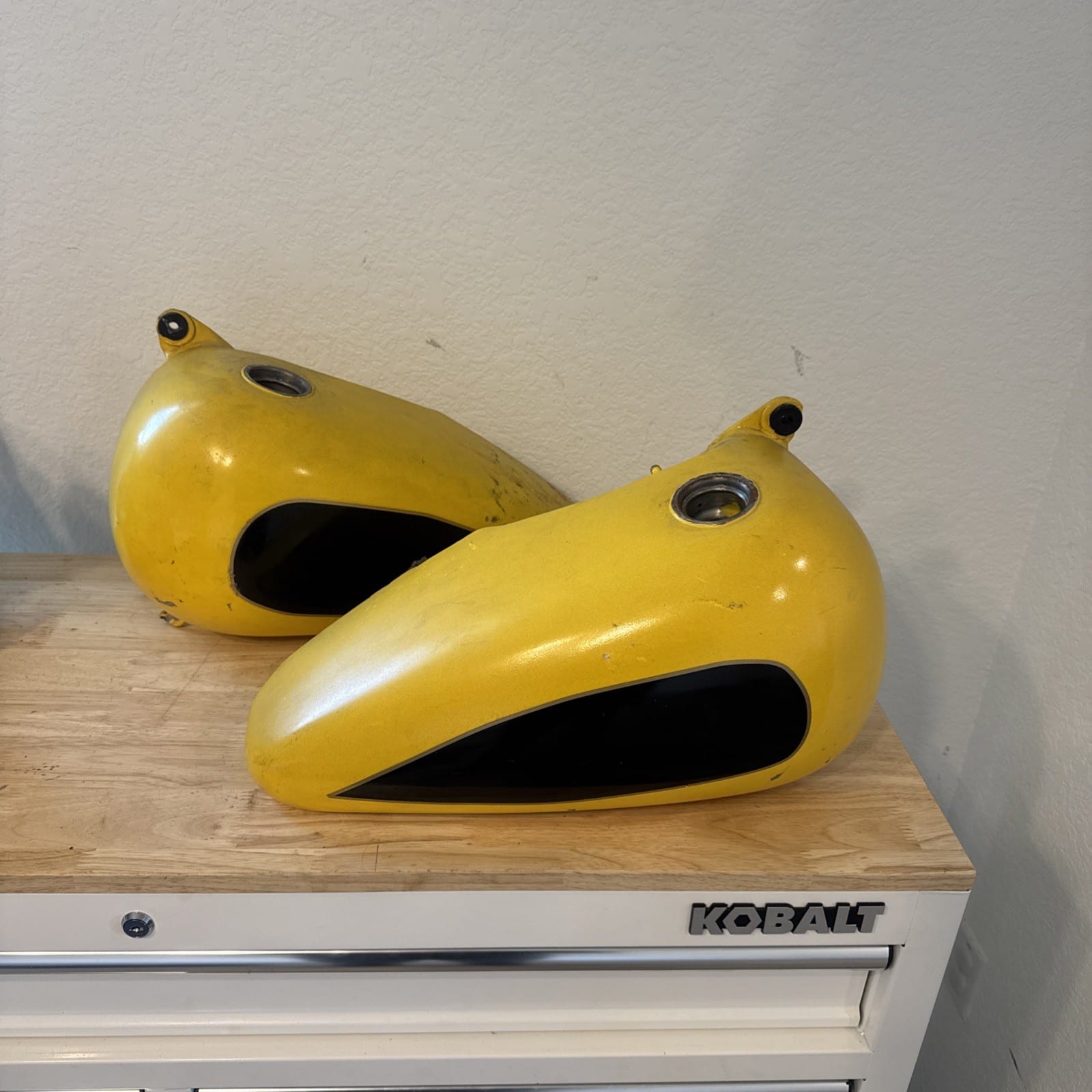 Harley Fat Boy Evo Gas Tank Fuel Petro Split Tanks Left Right Chopper