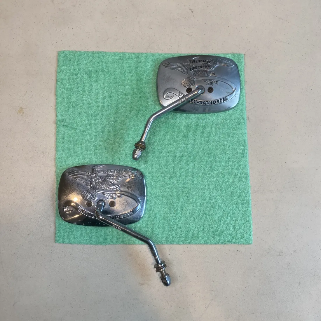 Harley Davidson Live To Ride Shovelhead Shovel Head Ironhead FX FLH XL Mirrors